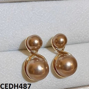 CEDH487 YYZ Round Pearl Drop Earrings - CEDH