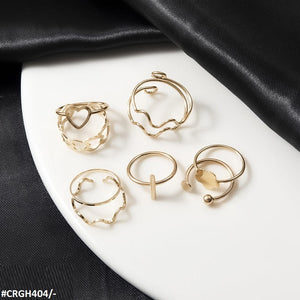 Heart & Flower 8 Midi Rings