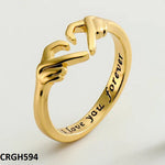 Golden Open Heart Ring