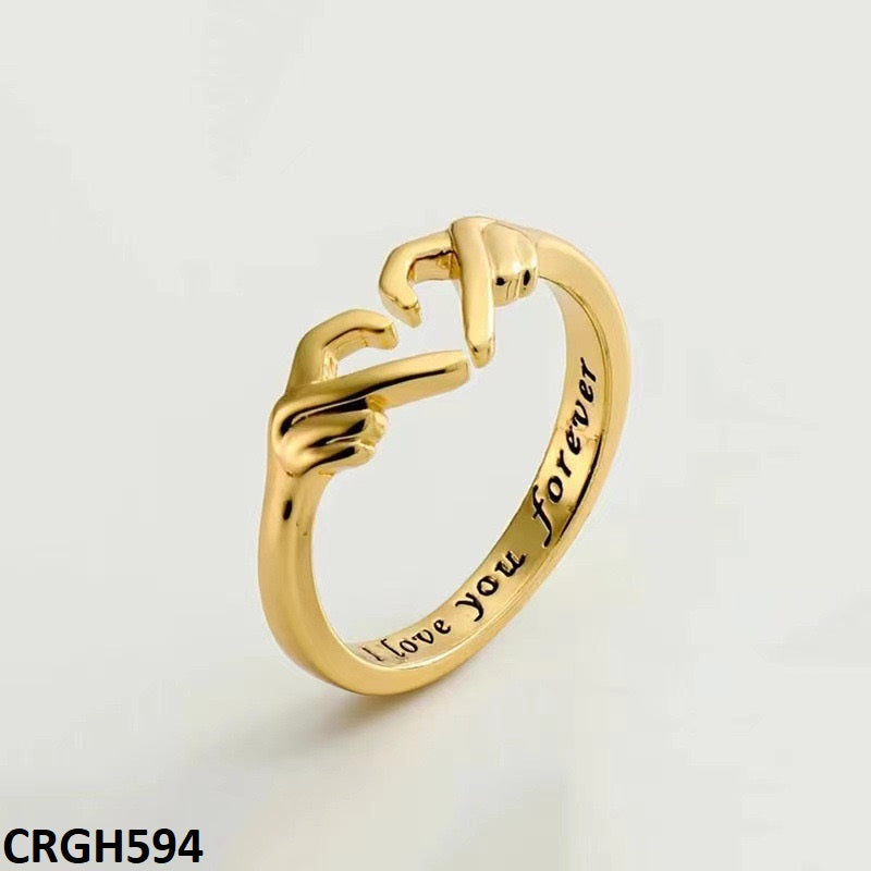 Golden Open Heart Ring