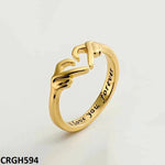 Golden Open Heart Ring