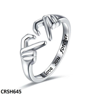 Silver Open Heart Ring