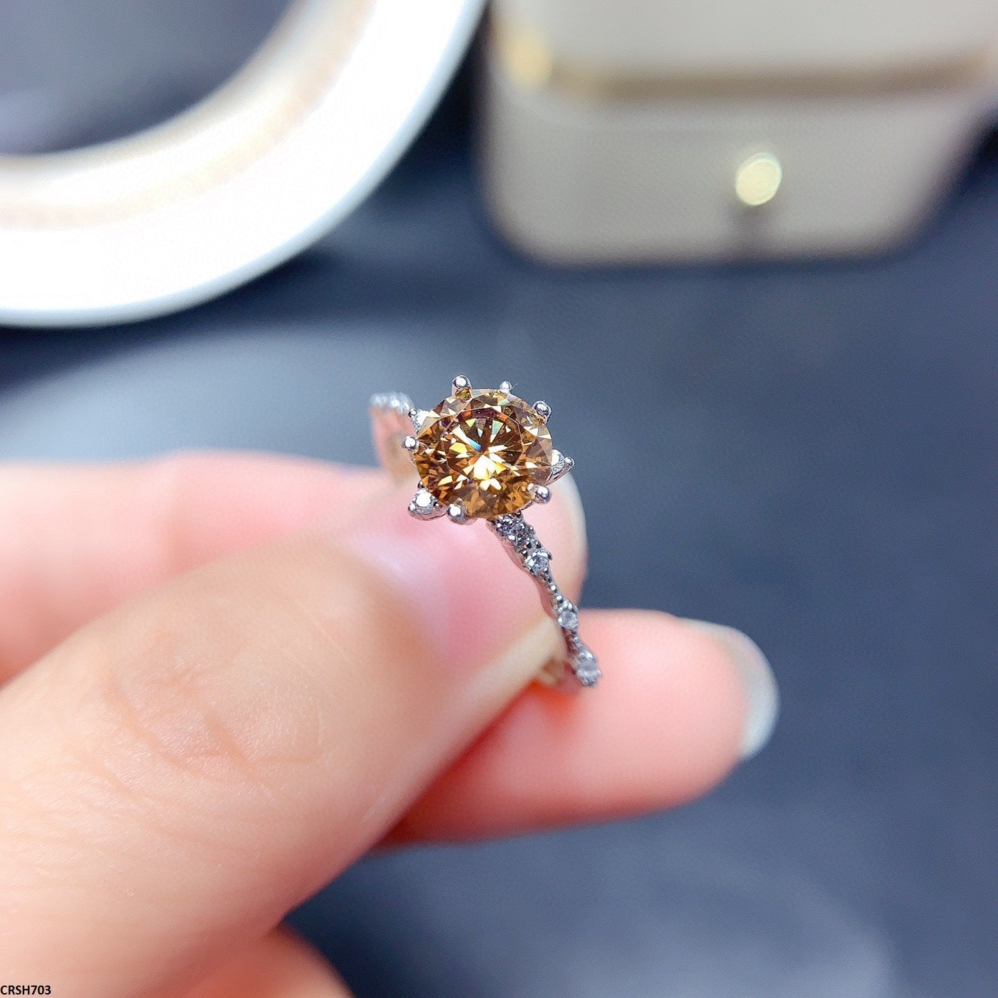 CRSH703 BJF Flower Style Ring Adjustable- CRSH