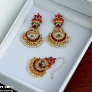 Flower Jhumki Drop Earrings