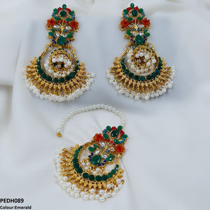 Flower Jhumki Drop Earrings