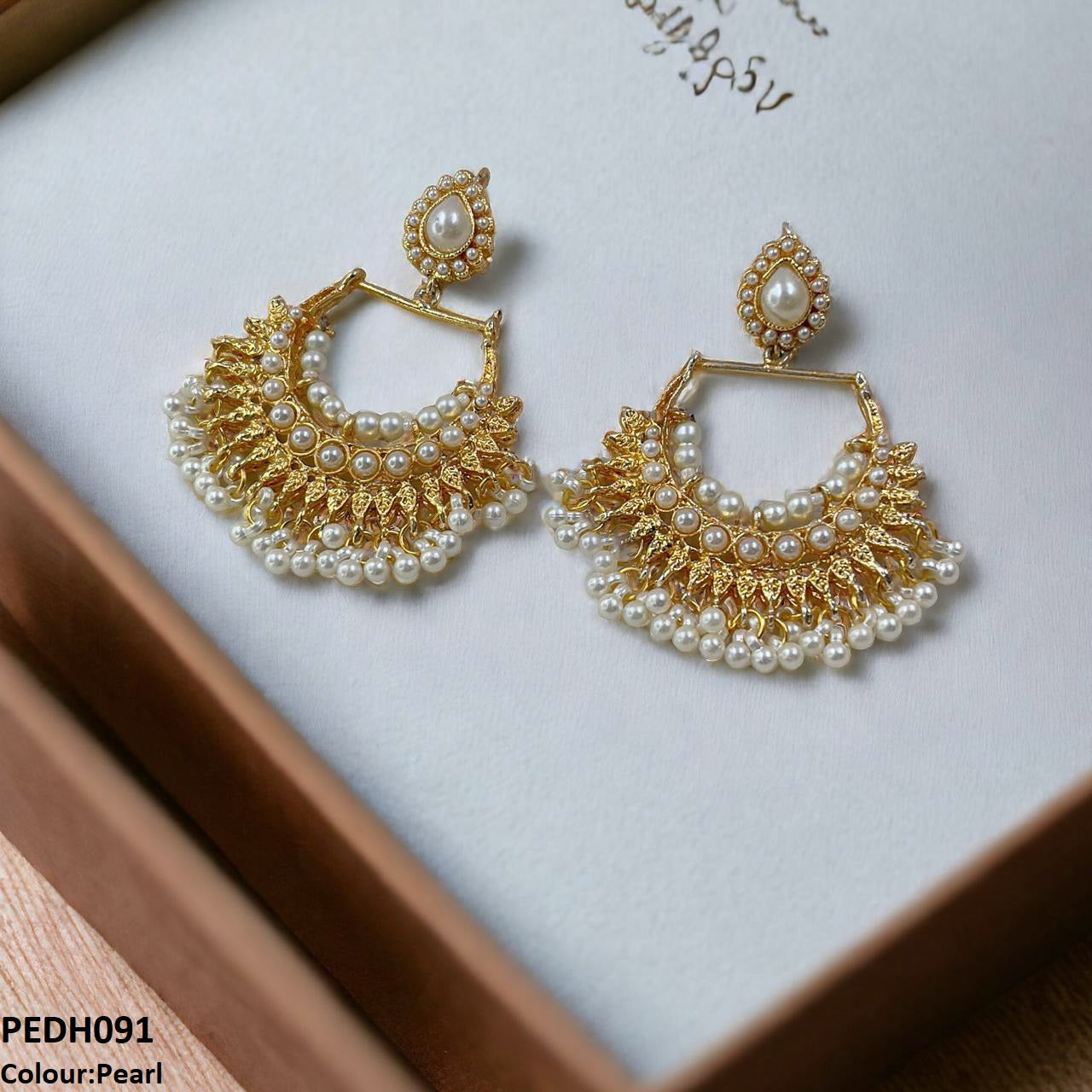 PEDH091 SDQ Tear/Pearl Drop Earrings- PEDH