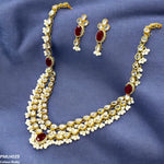 Oval/Tear Pearl Drop Necklace Set