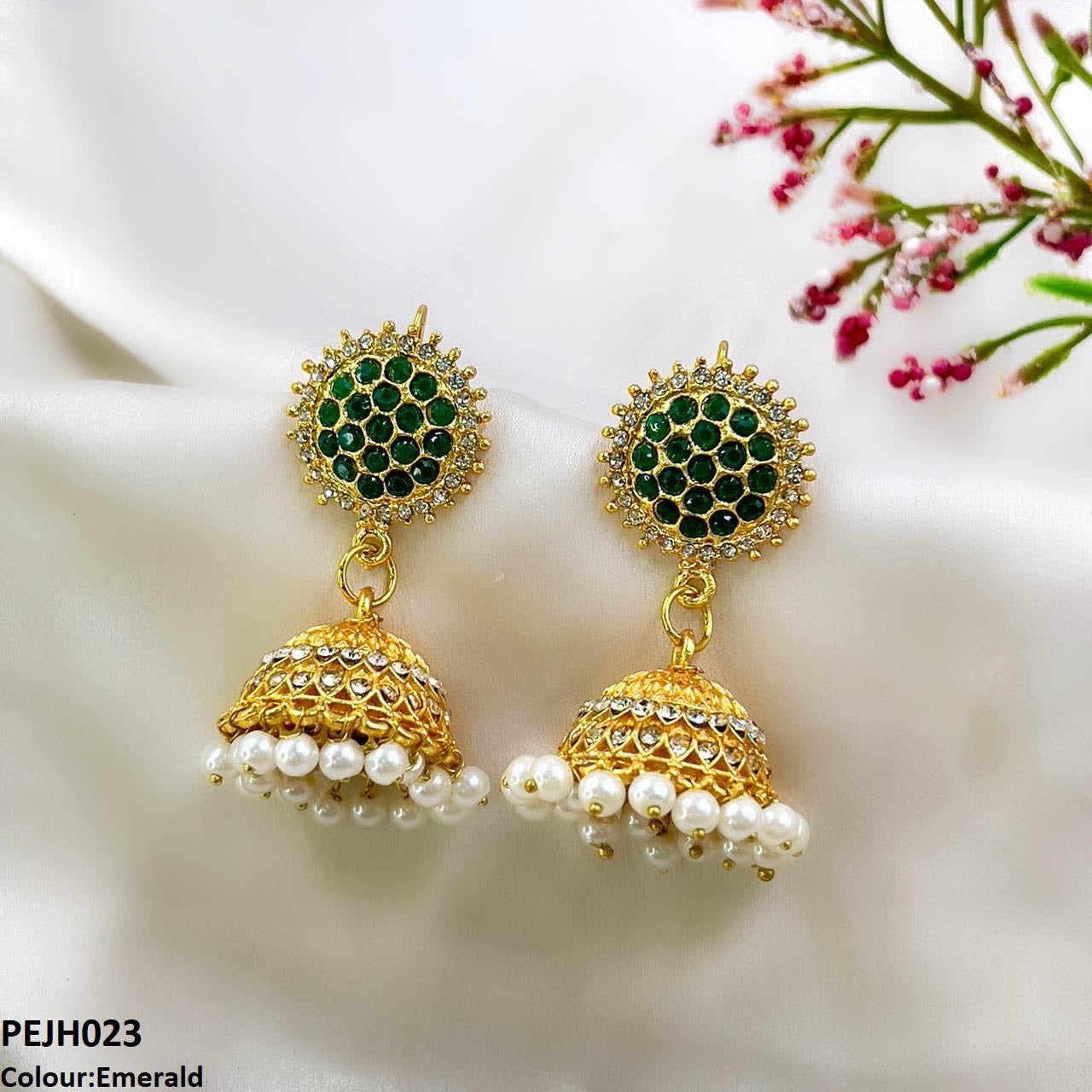 PEJH023 FRN Round Drop Jhumki - PEJH