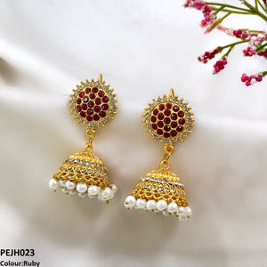 PEJH023 FRN Round Drop Jhumki - PEJH