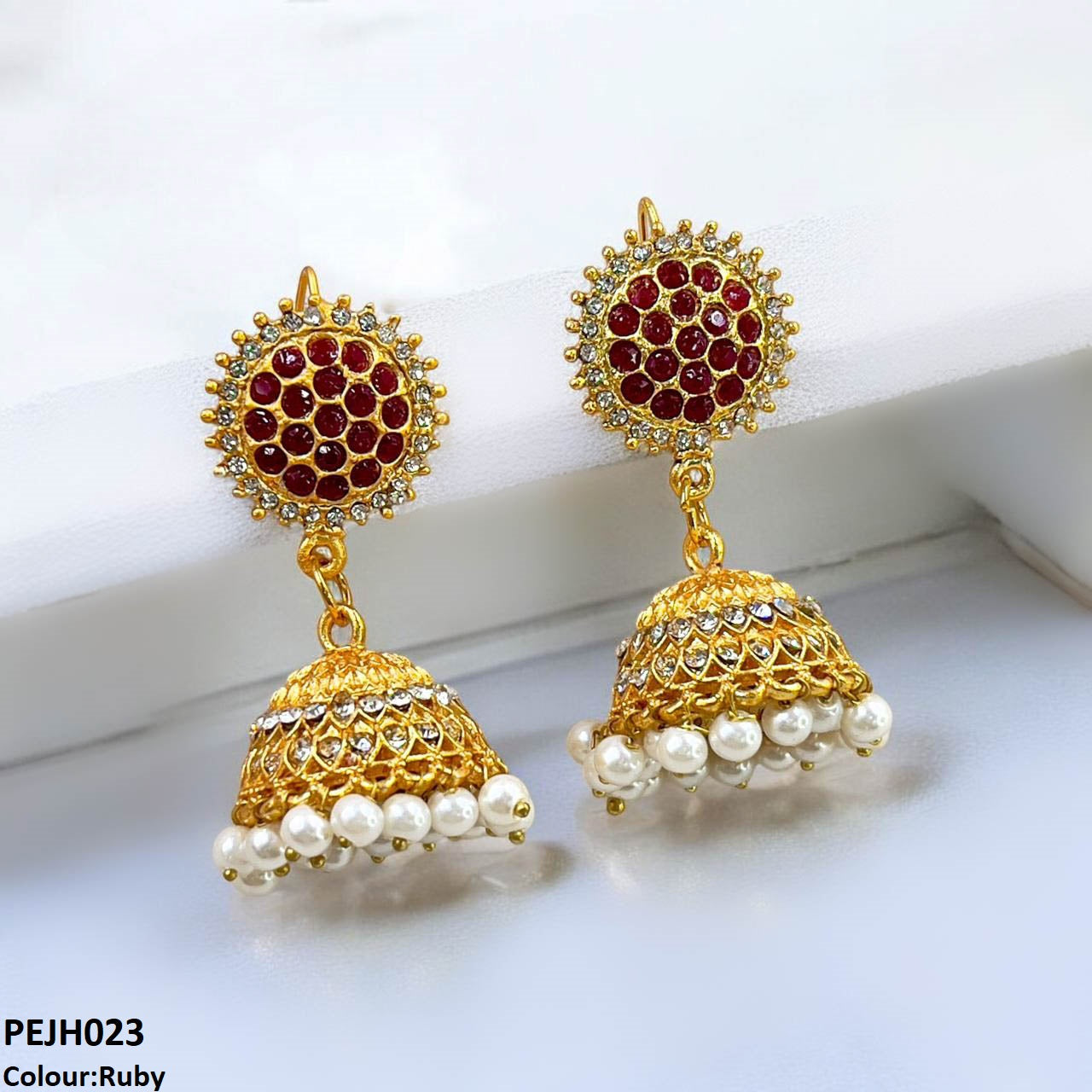 PEJH023 FRN Round Drop Jhumki - PEJH