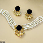 CMLH00050 MZM Circle Flower Pearl Mala Set - CMLH