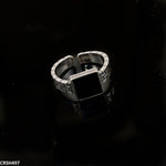 Painted Black Square Ring Adjustable