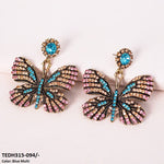 Butterfly Teardrop Earrings Pair