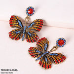 Butterfly Teardrop Earrings Pair