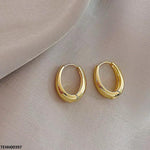 Oval Ear Hoops Pair