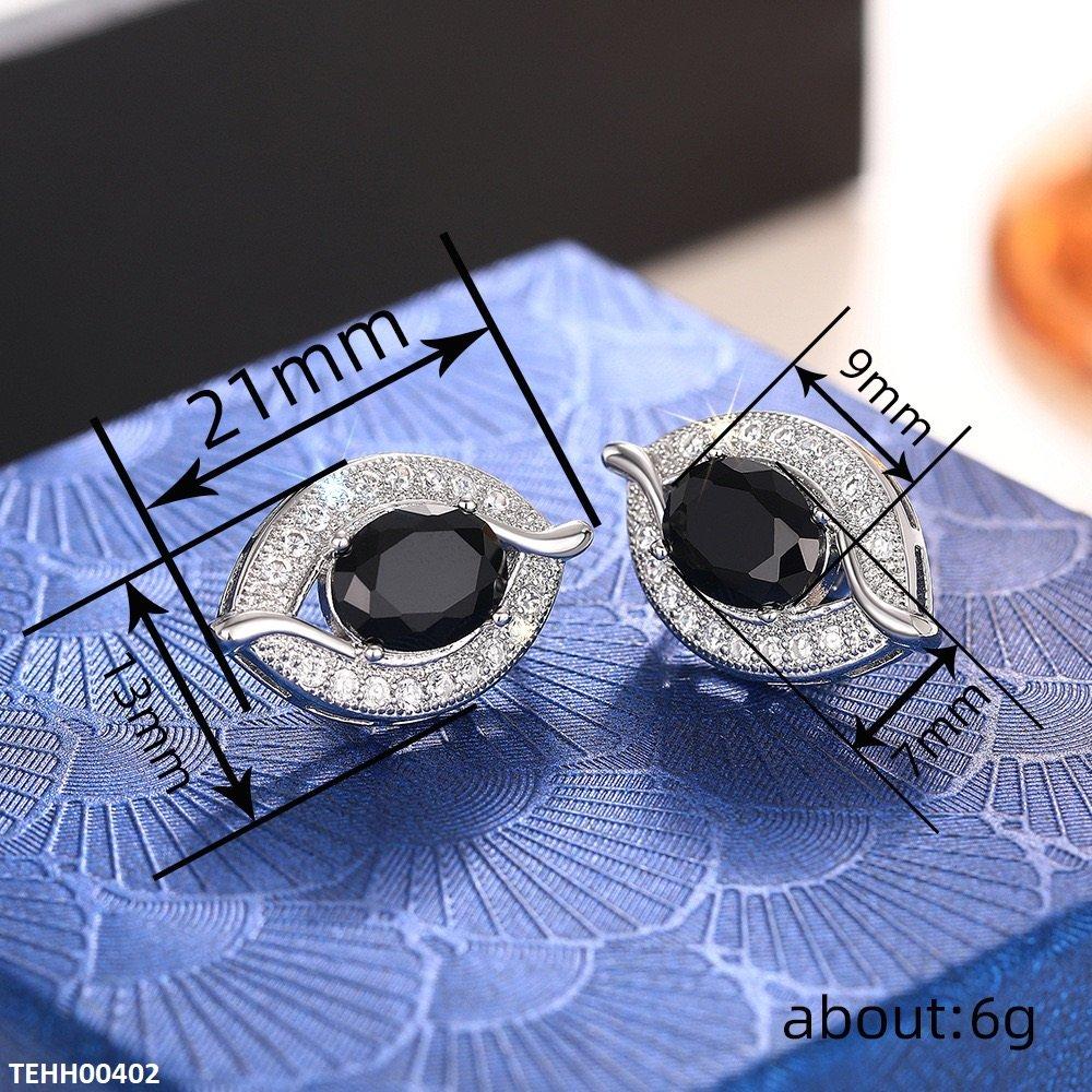 Eye/Shape Ear Hoops Pair