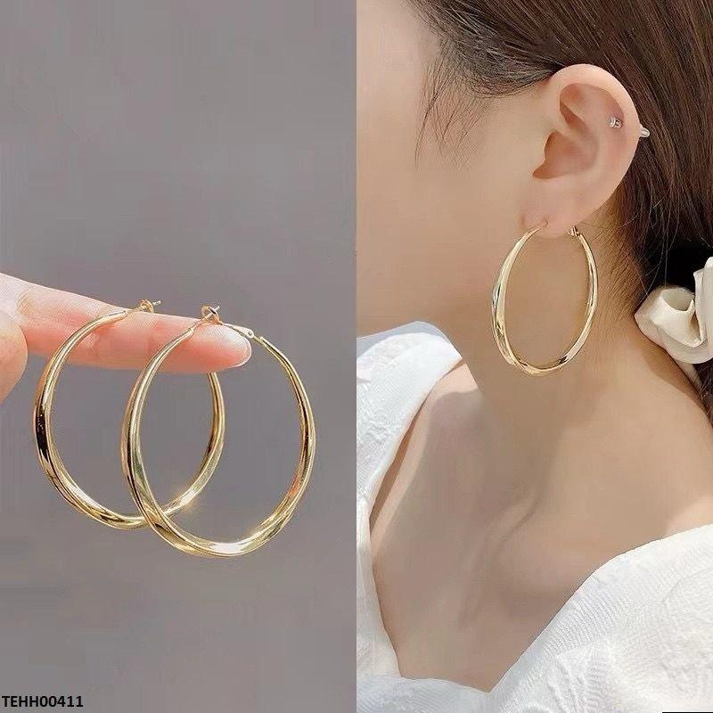 TEHH00411 ZHL Round Plain Hoops Pair - ZHL