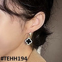 TEHH194 YYZ Clover Flower Ear Hoops Pair - CEHH