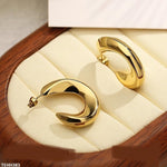 TEHH383 YYE C/Shape Ear Hoops Pair -CEHH