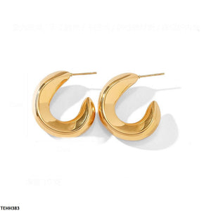 TEHH383 YYE C/Shape Ear Hoops Pair -CEHH