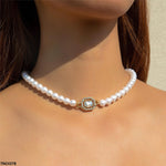 Pearl Round Chain Necklace