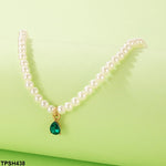 Pear Pendent With Pearl Chain