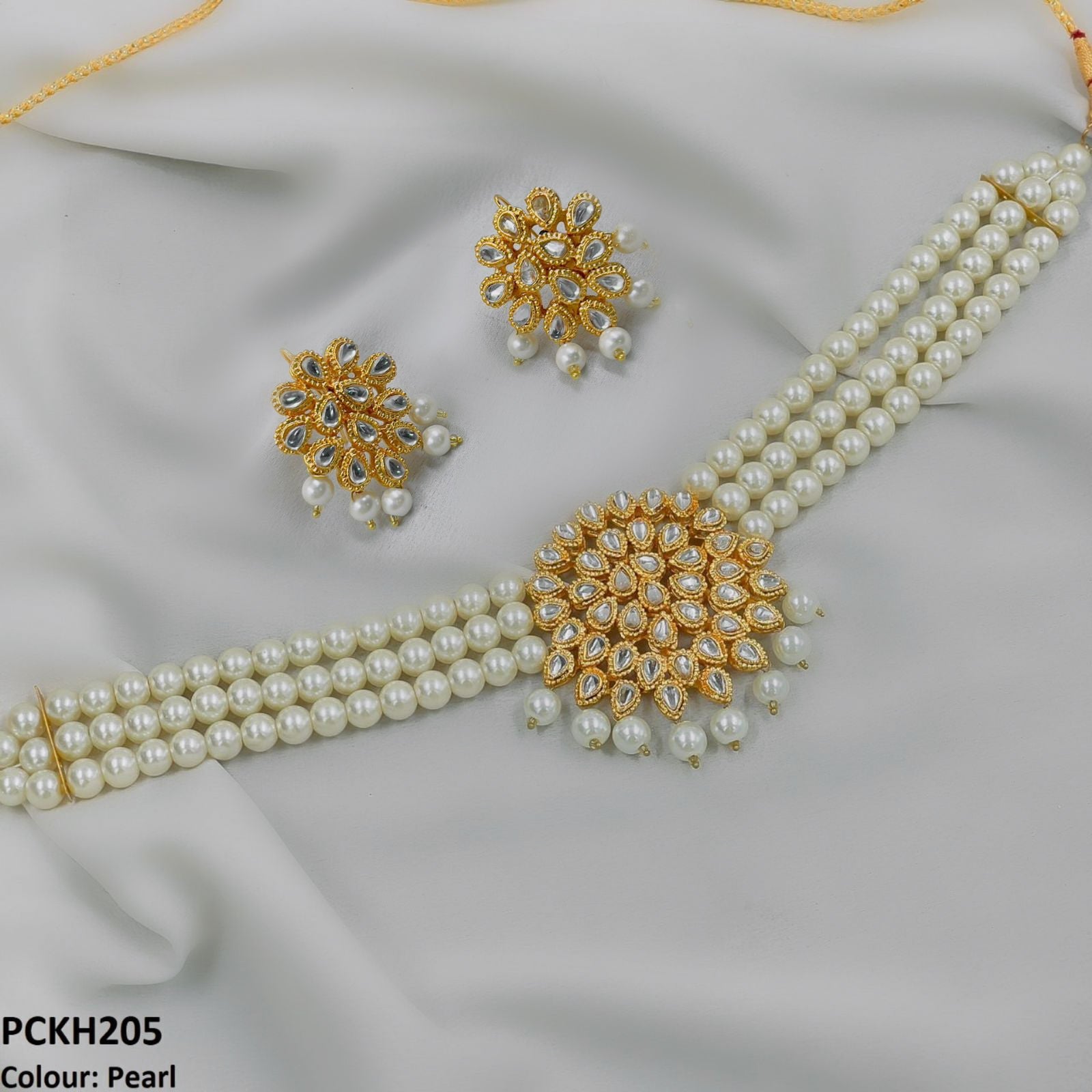 PCKH205 FRN Tear Pearl Choker Set - PCKH