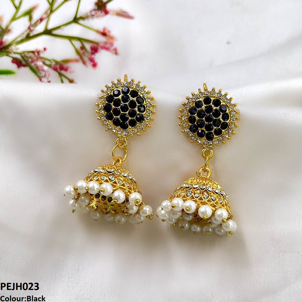 PEJH023 FRN Round Drop Jhumki - PEJH