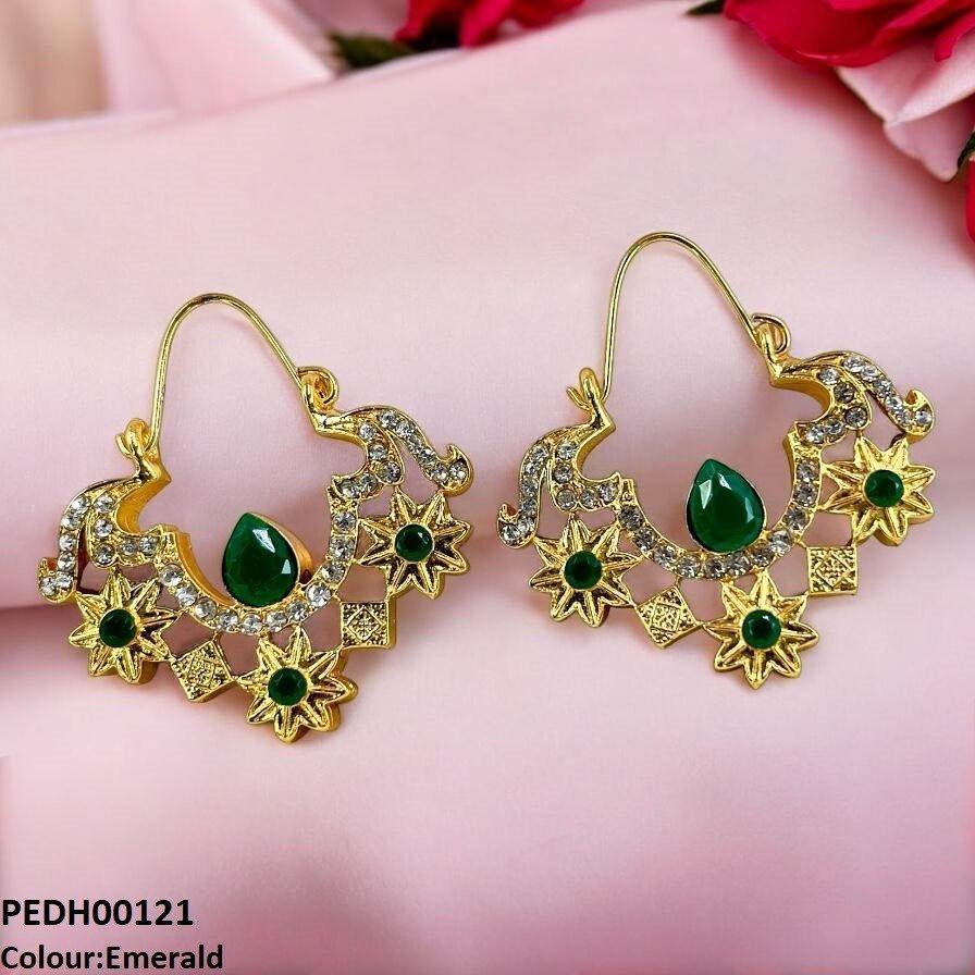 PEDH00121 MZM Flower Square Drop Earrings - PEDH