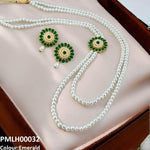 PMLH00032 FRN Tear Flower Pearl Mala Set - PMLH