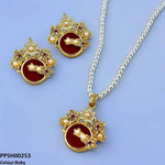 Flower Round  Pendant Set