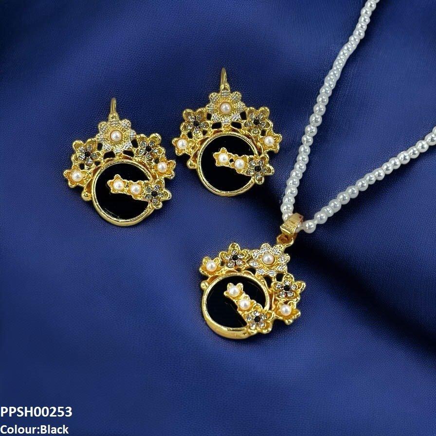 Flower Round  Pendant Set