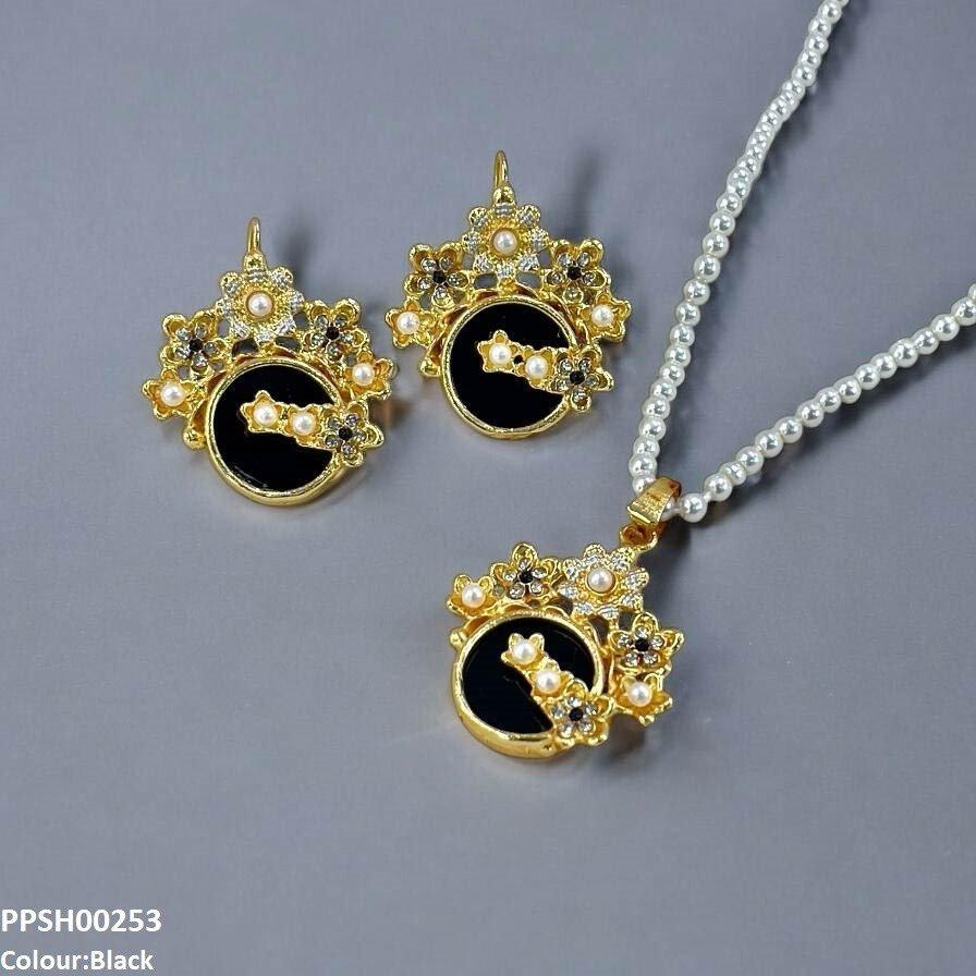 Flower Round  Pendant Set